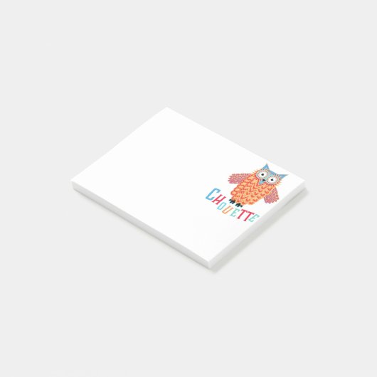 Zeer kool Owl French Pun Post-it® Notes (Schuin)
