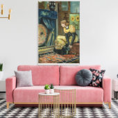 Zeer kostbare wensen voor u, Victoriaans kerst Canvas Afdruk (Insitu (Woonkamer))