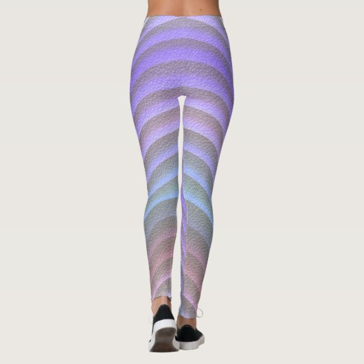 Zeer koude abstracte Paarse golven Leggings (Achterkant)