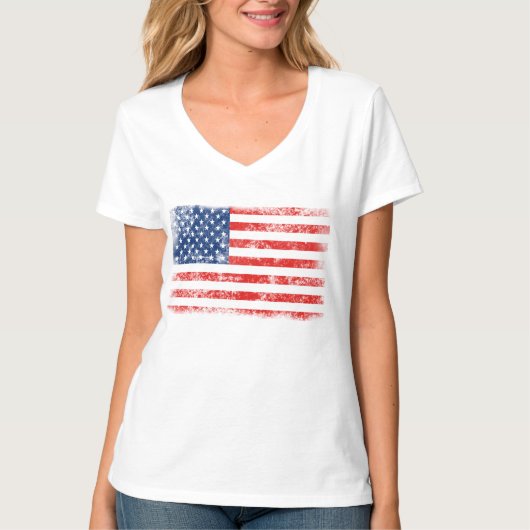 Zeer koude Amerikaanse vlag T-shirt (Voorkant)