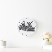 Zeer koude, klassieke wandklok ronde klok (Huis)