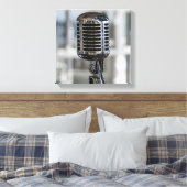 Zeer koude  Retrostijl microfoon Canvas Afdruk (Insitu (Slaapkamer))
