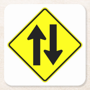 Zeer leuk Classic Two Way Traffic Sign Onderzetter