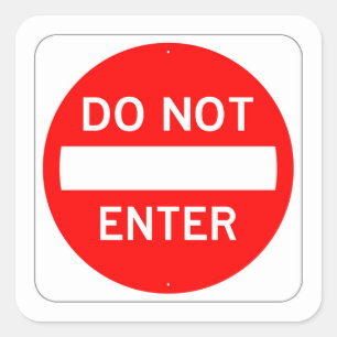 Zeer leuke Classic NIET ENTER Sign Sticker Set