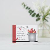 Zeer Lobster Visitekaartje (Staand voorkant)