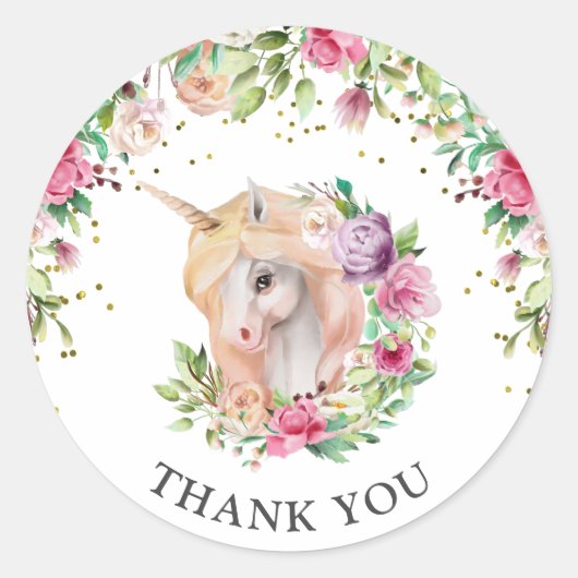 Zeer magische Day Unicorn Ronde Sticker (Voorkant)