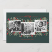 Zeer Merry Evergreen-kerstfotokaart (Voorkant)
