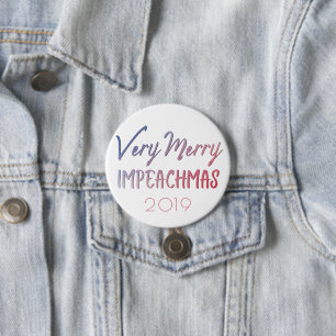 Zeer Merry Impeachmas Rood-wit blauw imperateren Ronde Button 7,6 Cm