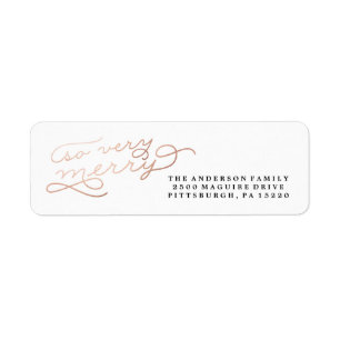ZEER MERRY Return Address Label