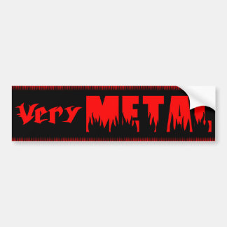 Zeer metaal (rood) bumpersticker