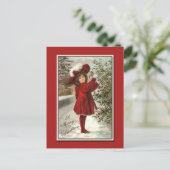 Zeer mooie vintage kerst Kaart (Staand voorkant)