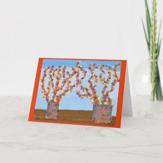 Zeer mooie, vrolijke bloemetjes, wenskaart kaart