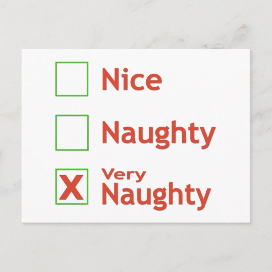 Zeer Naughty Briefkaart (Voorkant)