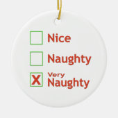Zeer Naughty Keramisch Ornament (Voorkant)