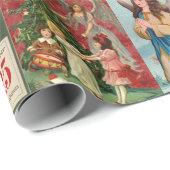 Zeer oude kerstkaarten met Angels Collage Cadeaupapier (Rol Hoek)