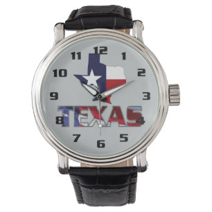 Zeer patriottisch Texas en Maart Modern design Horloge