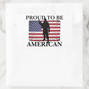 Zeer patriottisch Trots om Amerikaans te zijn Amer Rechthoekige Sticker