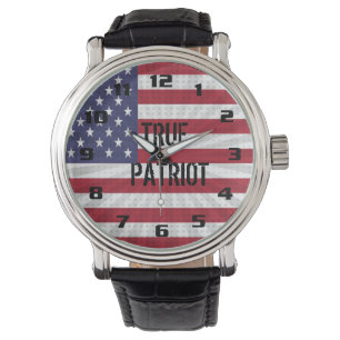 Zeer patriottische Amerikaanse vlag Horloge