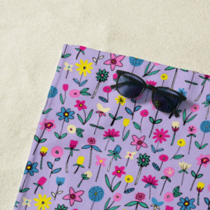 Zeer Peri Floral Meadow Strandlaken