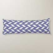 Zeer Peri Herringbone Chevron Pattern Lichaamskussen (Achterkant)