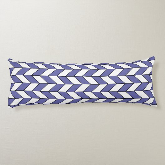 Zeer Peri Herringbone Chevron Pattern Lichaamskussen (Achterkant)