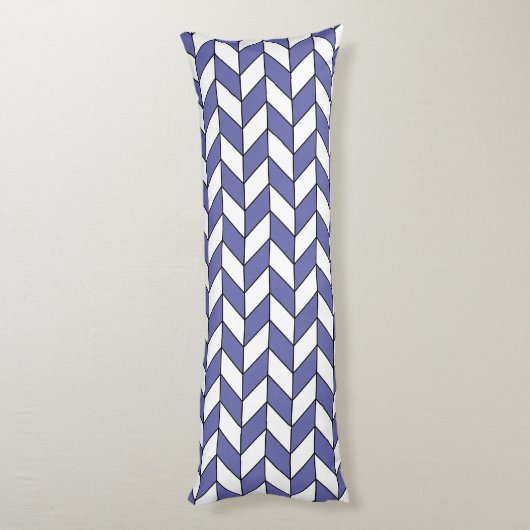 Zeer Peri Herringbone Chevron Pattern Lichaamskussen (Achterkant (Verticaal))
