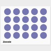 Zeer Peri Solid Color | paarse blauwe periwinnares Ronde Sticker (Vel)