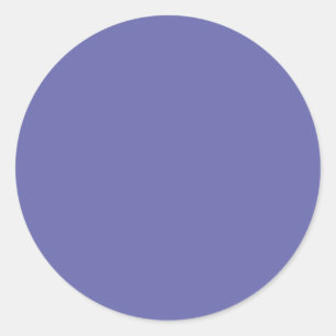 Zeer Peri Solid Color paarse blauwe periwinnares Ronde Sticker