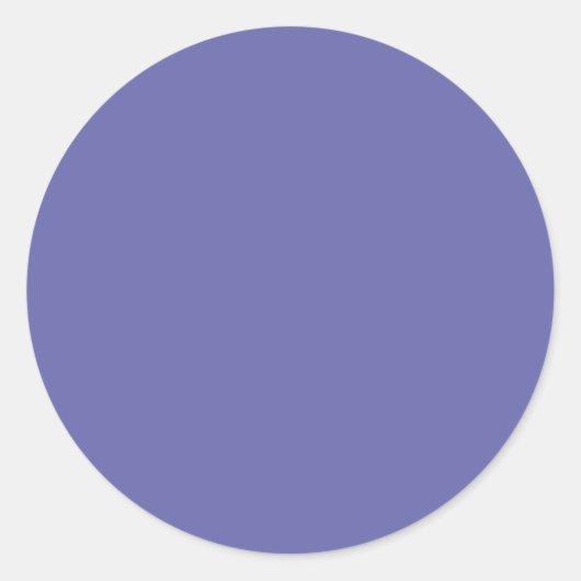 Zeer Peri Solid Color | paarse blauwe periwinnares Ronde Sticker (Voorkant)
