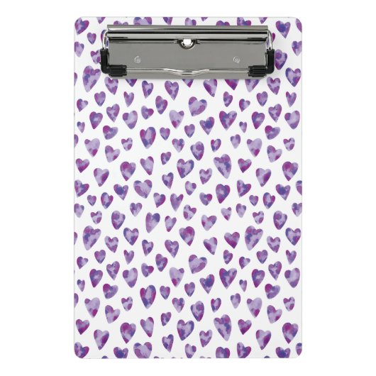 Zeer Peri Waterverf Heart Mini Klembord (Voorkant)