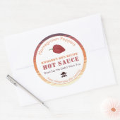 Zeer pikante schedel en kruisgraten ronde sticker (Envelop)