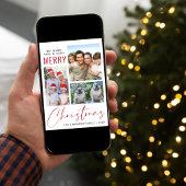 Zeer prettig 3 kerstfoto's feestdagenkaart