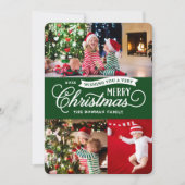 Zeer prettig kerstscript 3 Foto Feestdagenkaart (Voorkant)