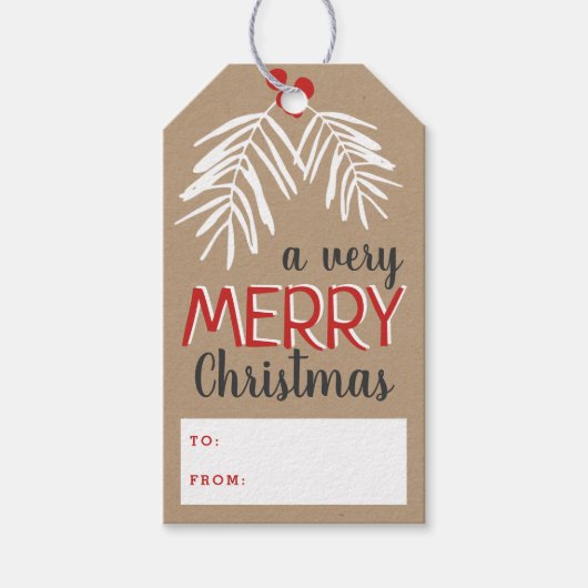 Zeer prettige kerstfeestdag in de Berry Branch Cadeaulabel (Voorkant)