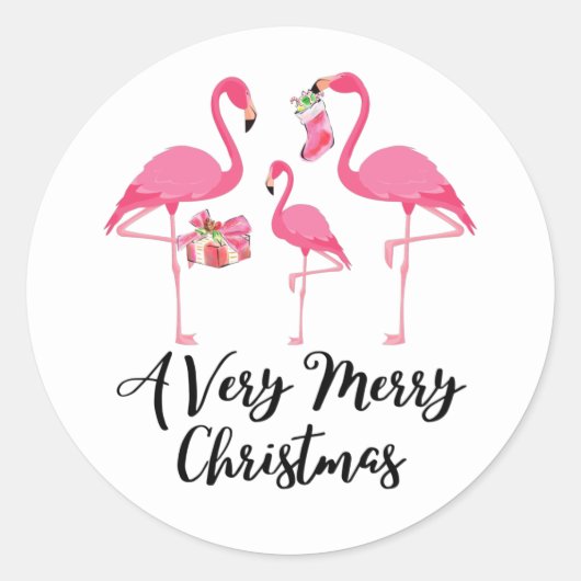 Zeer prettige kerstfeestdag ronde sticker (Voorkant)