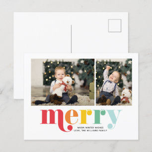 Zeer prettige kerstgalerij van 2 foto's feestdagenkaart