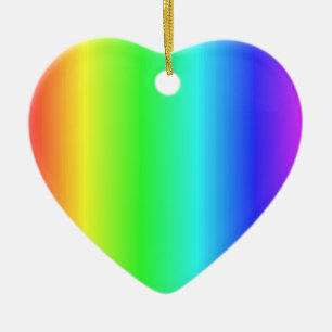 Zeer  regenboog >Hartversieringen Keramisch Ornament