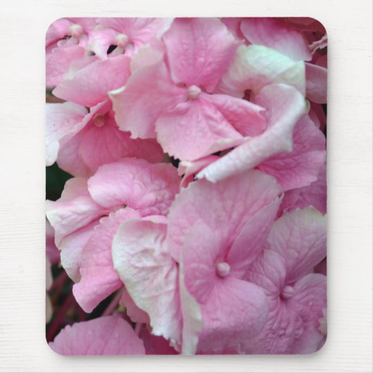 Zeer roze hydrangeas muismat (Voorkant)