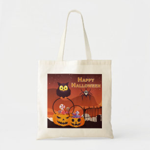 Zeer Schattig Gelukkig Halloween-ontwerp Tote Bag