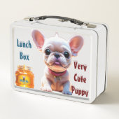 Zeer Schattigee Puppy Metal Lunchbox (Achterkant)