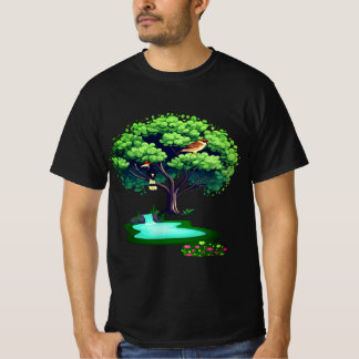 Zeer sierlijke natuurlijke natuur en vogeltjes T-s T-shirt
