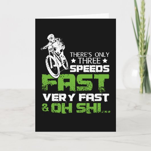 Zeer snelle mountainbike kaart (Voorkant)