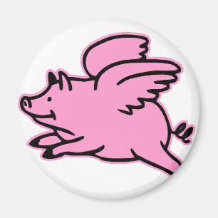 Zeer snelle vliegroze roze rok magneet