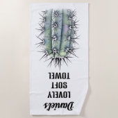 Zeer stekelige Cactus Beach Handdoek (Voorkant)