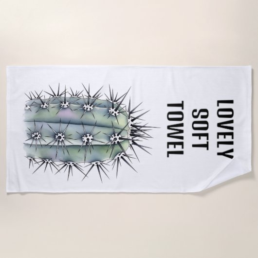 Zeer stekelige Cactus Beach Handdoek (Voorkant)