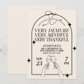 Zeer strenge Vriendschap Thanksgiving Diner Kaart (Voorkant / Achterkant)