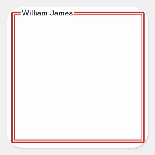 Zeer Traditionele Monogram Naam Gift Sticker (Voorkant)