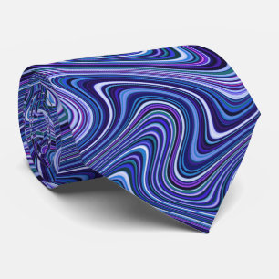 Zeer uniek patroon van blauw-waardebloerlijnpatroo stropdas