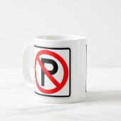 Zeer vage klassieke code zonder parkeerteken koffiemok (Voorkant links)