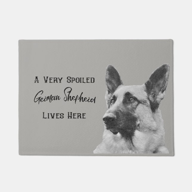 Zeer veelbelovende Duitse Shepherd Dog Deurmat (Voorkant)